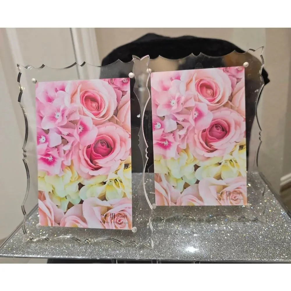 Isaac Jacobs Magnetic Vintage Inspired Cut-Out Border Magnetic Acrylic Frames-2‎
